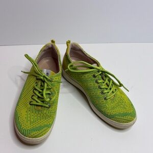 Ecco Hydromax Hybrid Knit Green Lace Up Golf Shoes Women Size 38 Extra Wide